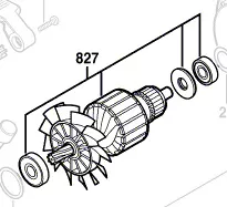 Induit BOSCH réf. 1 609 203 Y65